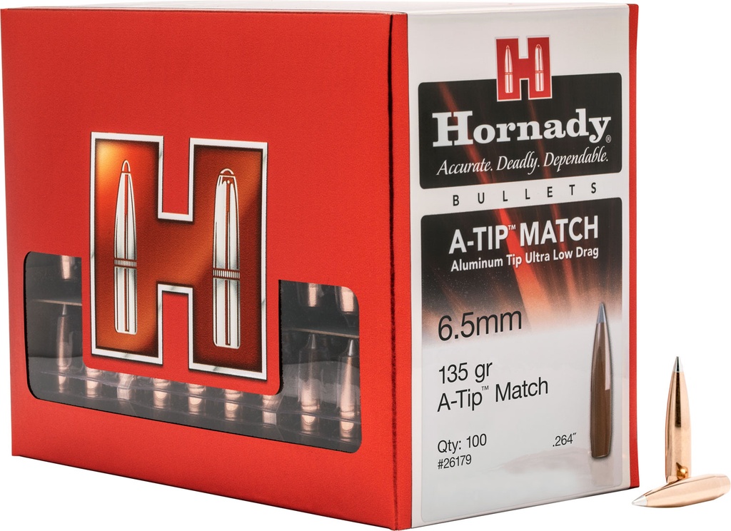 HORNADY BLT 6.5MM 135GR A-TIP MATCH .264 100/10