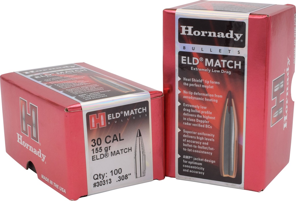 HORNADY BLT 30CAL 155GR ELD MATCH 100/15