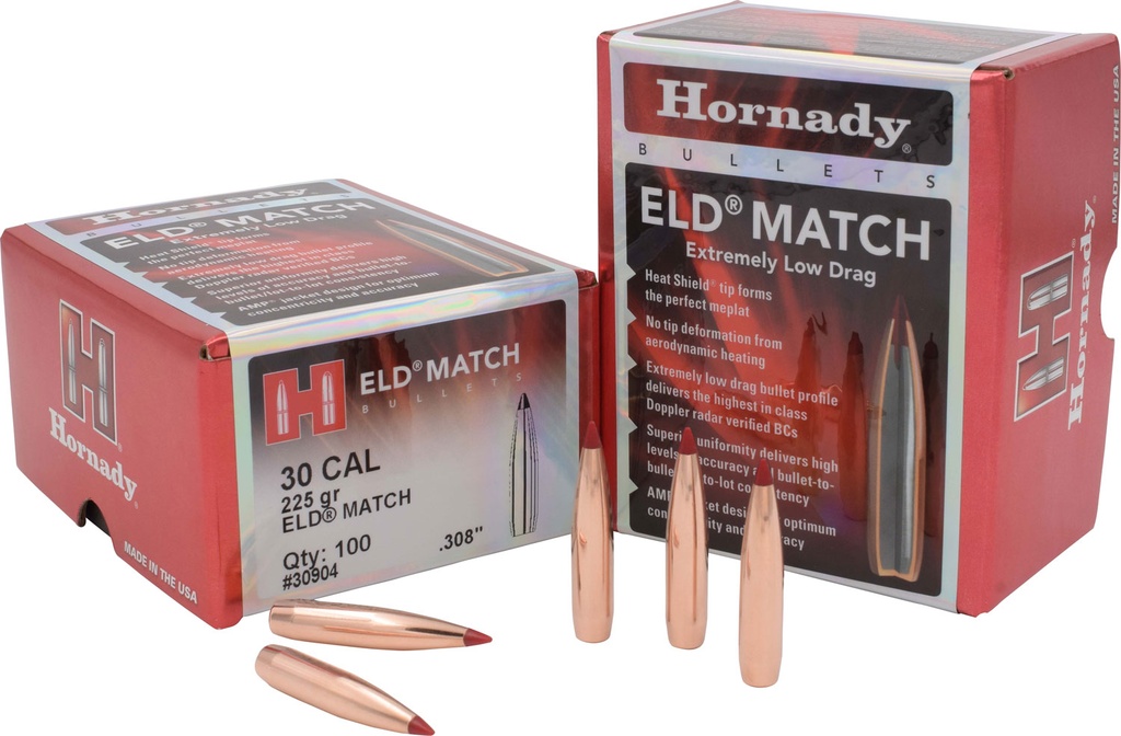 HORNADY BLT 30CAL 225GR ELD MATCH 100/15