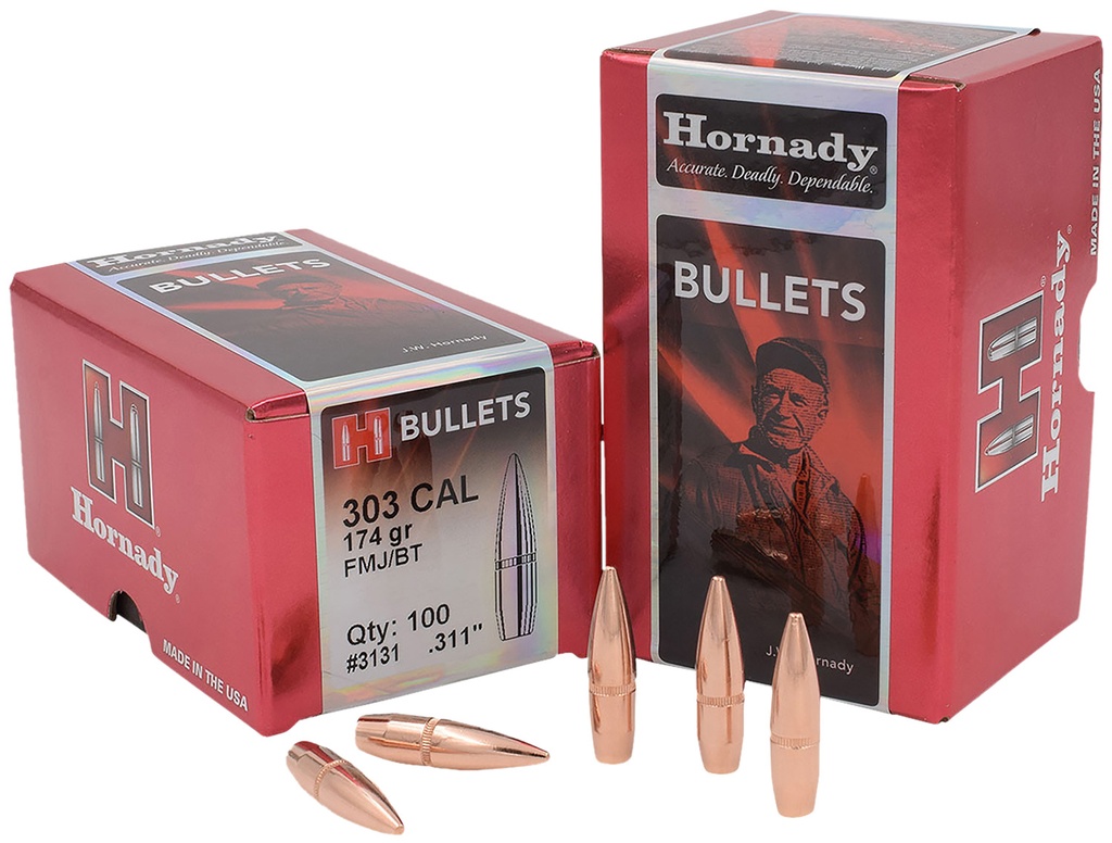 HORNADY BLT 303CAL 7.7 JAP 174GR FMJ BT 100/15