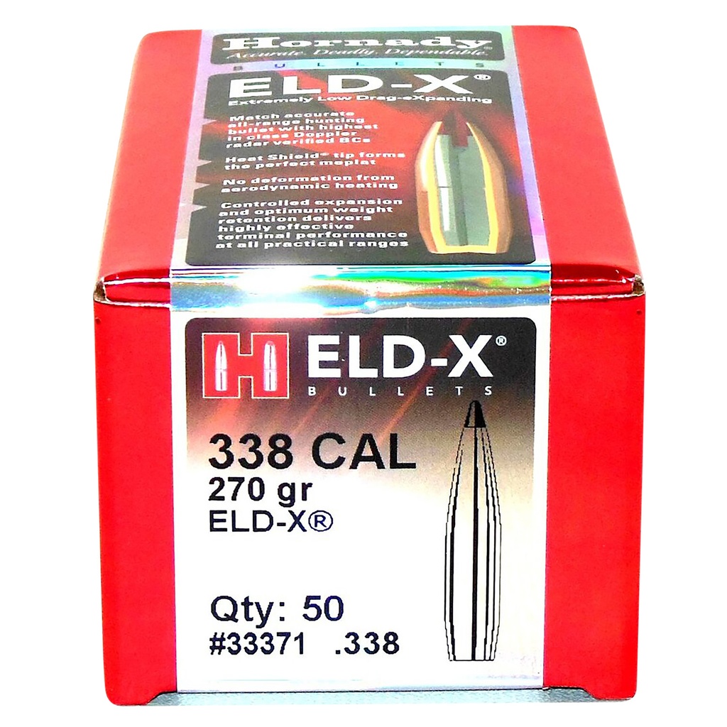 HORNADY BLT 338CAL .338 270GR ELD-X 50/15