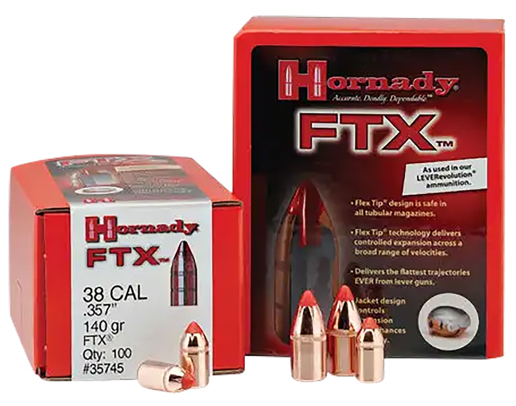 HORNADY BLT 45CAL .452 FTX 225GR 100/15