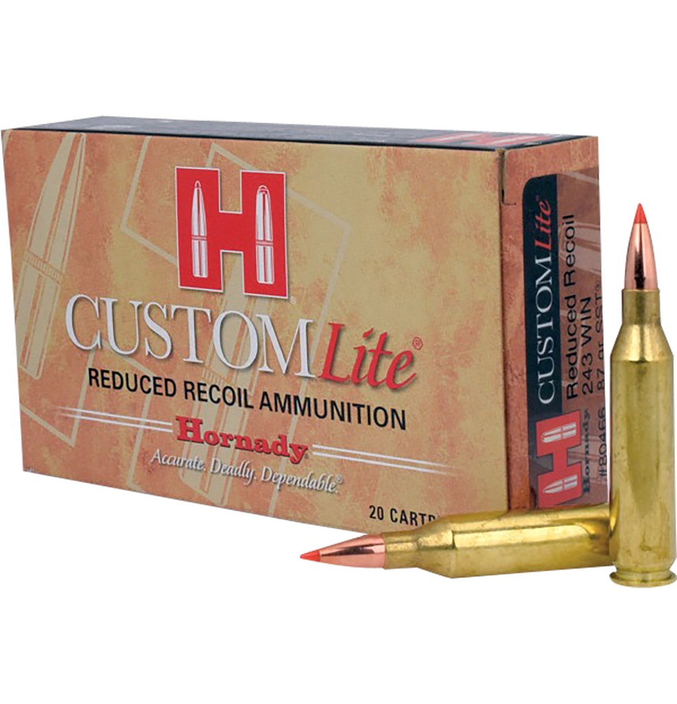 HORNADY CUSTOM LITE 243WIN 87GR SST 20/10