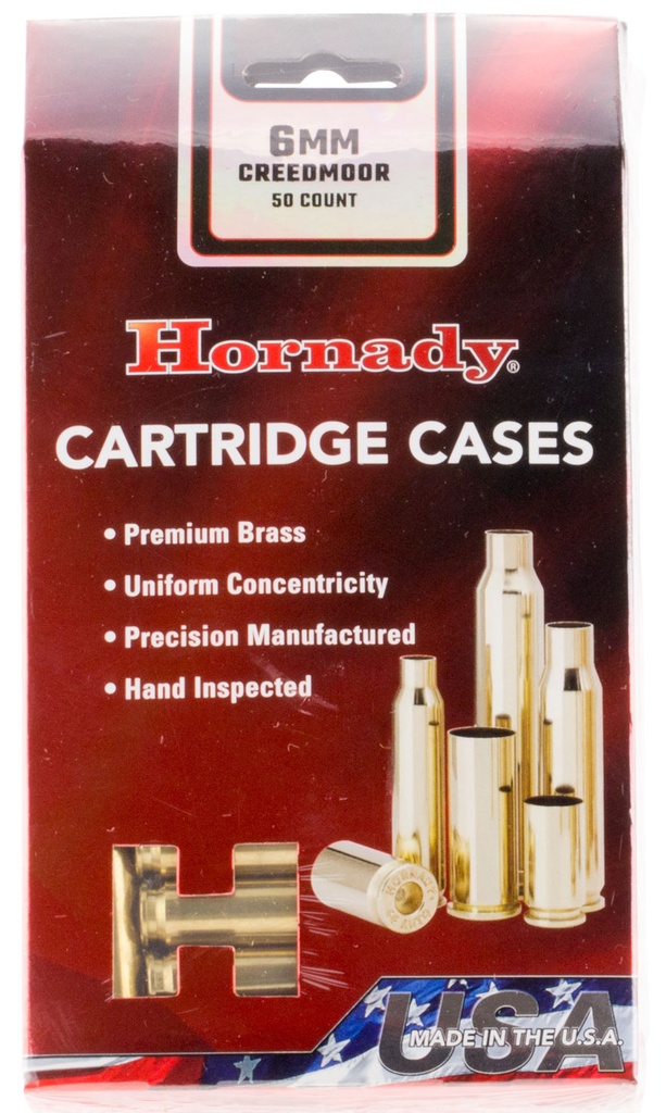 HORNADY BRASS 6MM CREED UNPRIMED 50/5