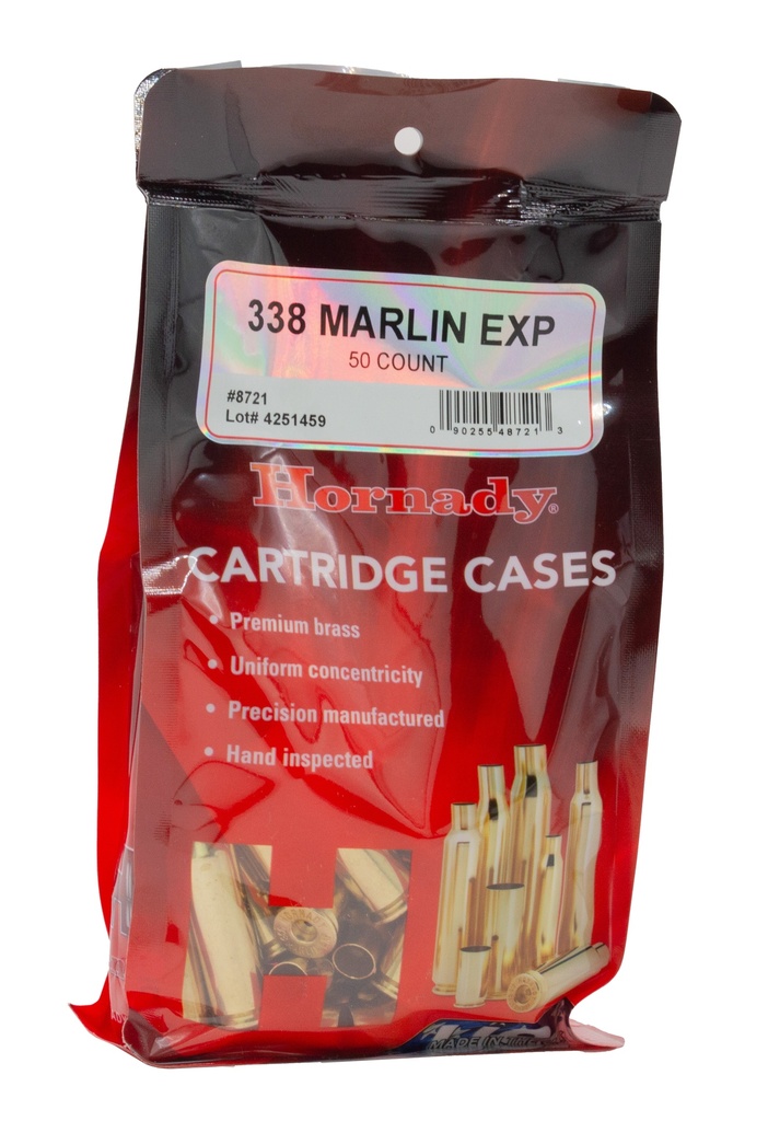HORNADY BRASS 338 MARLIN UNPRIMED 50/5