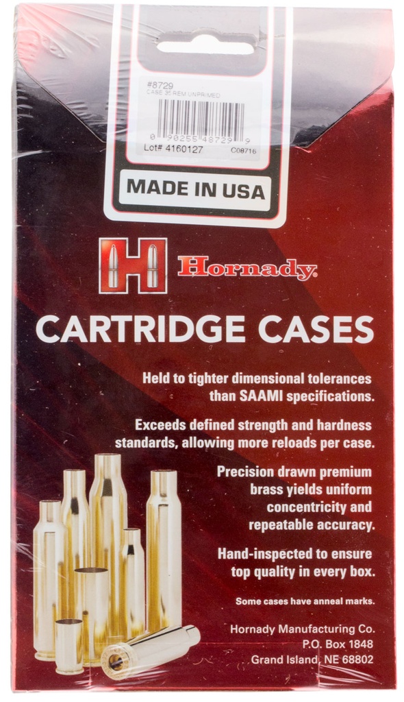 HORNADY BRASS 35REM UNPRIMED 50/5