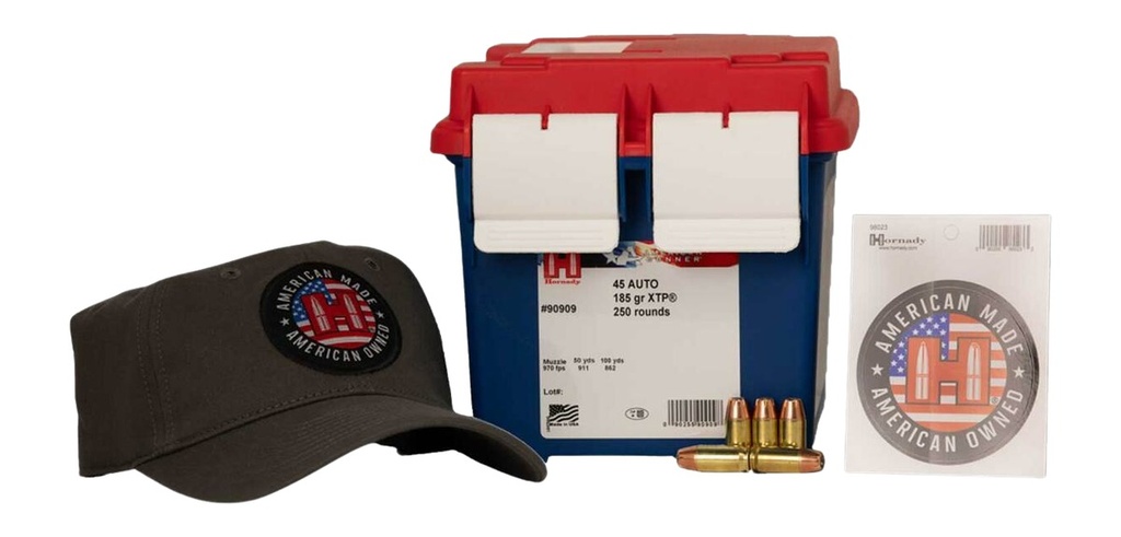 HORNADY AMMO 45ACP 185GR XTP AG 250RD