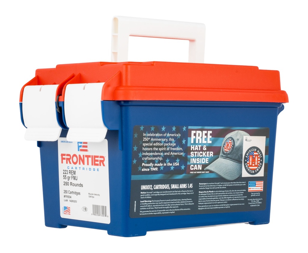 HORNADY FRONTIER 223REM 55GR FMJ 250RD