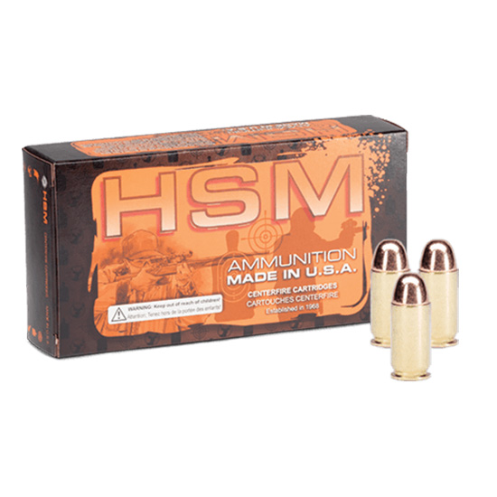 HSM AMMUNITION TRAINING 40SW 180GR RNFP REUSED 50/20