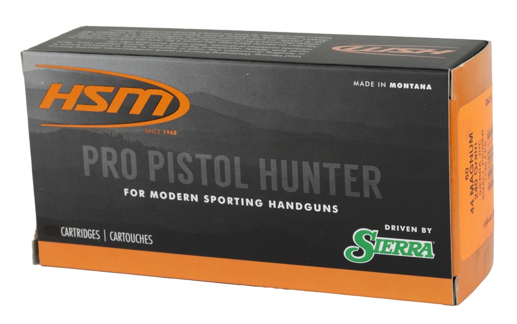 HSM AMMUNITION PRO PISTOL 44MAG 240GR JHC 50/10