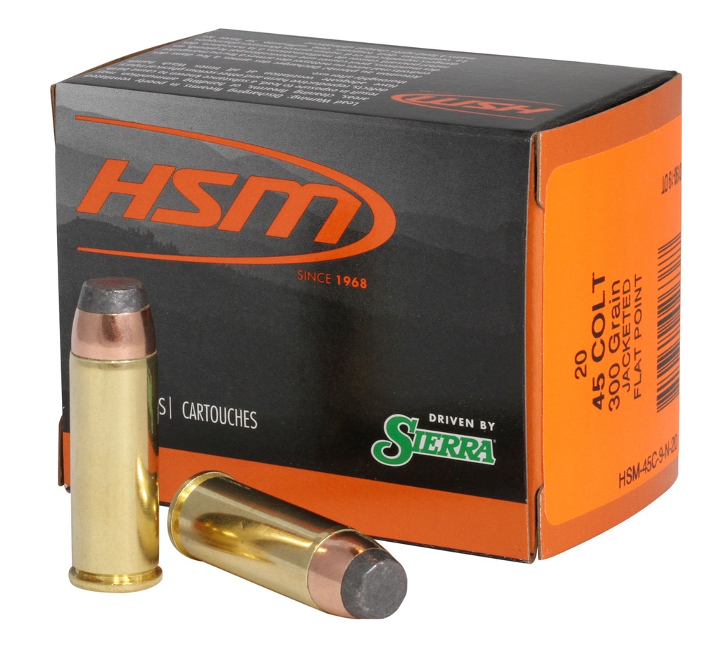 HSM AMMUNITION PRO PISTOL 45LC 300GR JSP 20/20