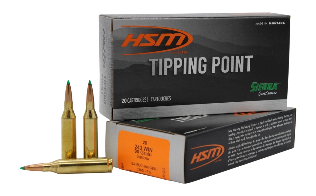HSM AMMUNITION TIPPING POINT 2 6.5CREED 140GR SST 20/25