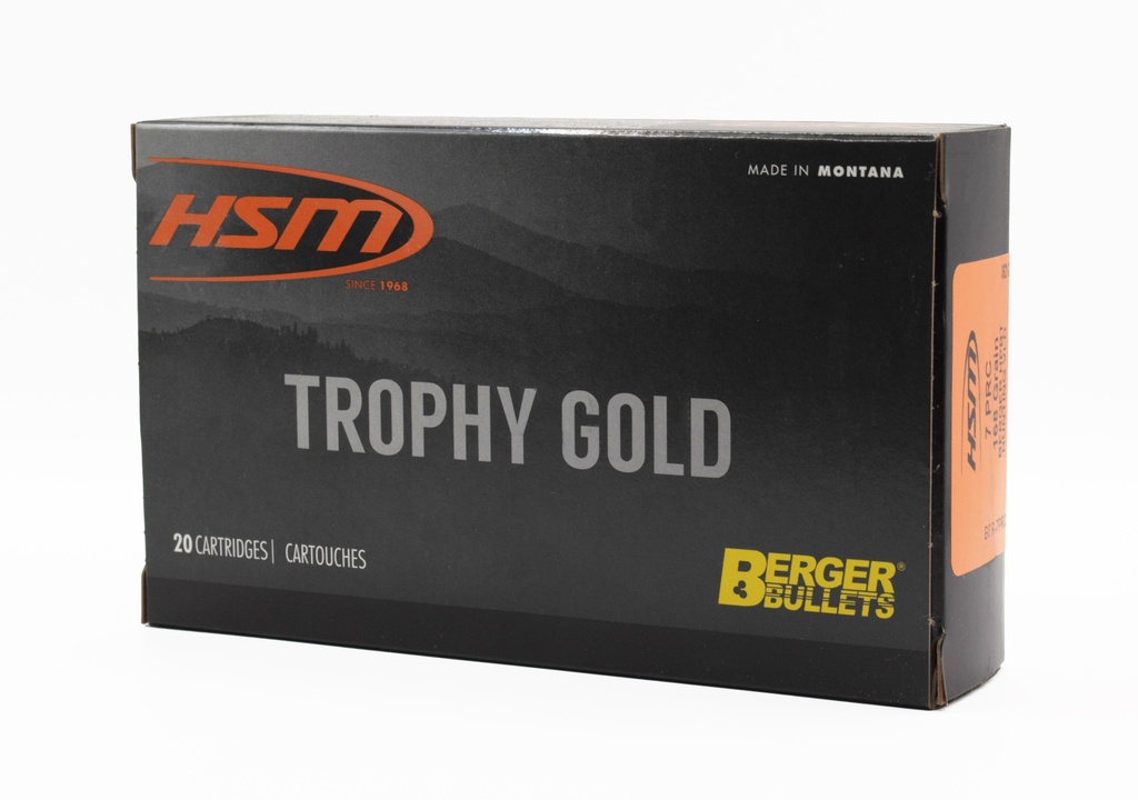 HSM AMMUNITION TROPHY GOLD 7MM PRC 168GR VLD 20/20
