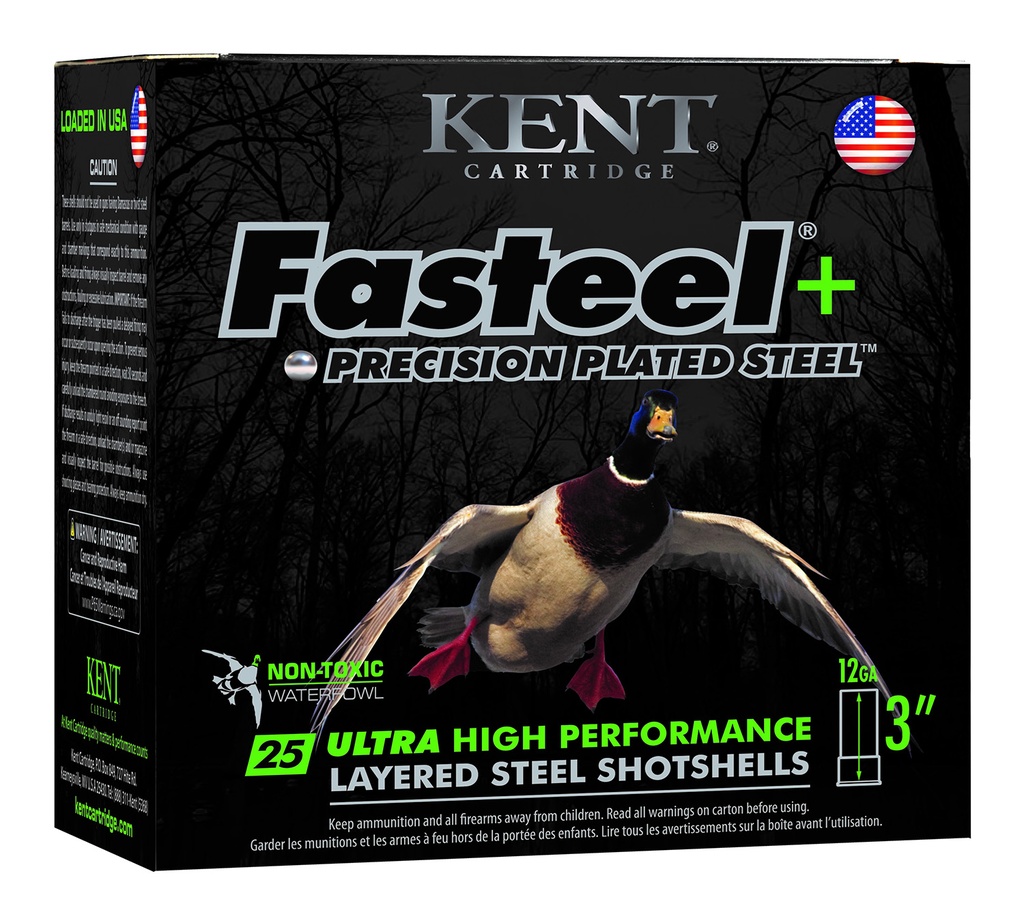 KENT FASTEEL PLUS 12GA 3 1-1/4OZ BB&2 25/10
