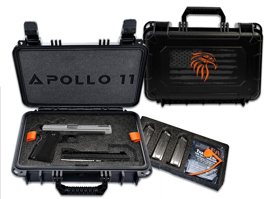 LIVE FREE ARMORY APOLLO 11 FULL SIZE 9MM 5 17RD GRAY/BLACK OR