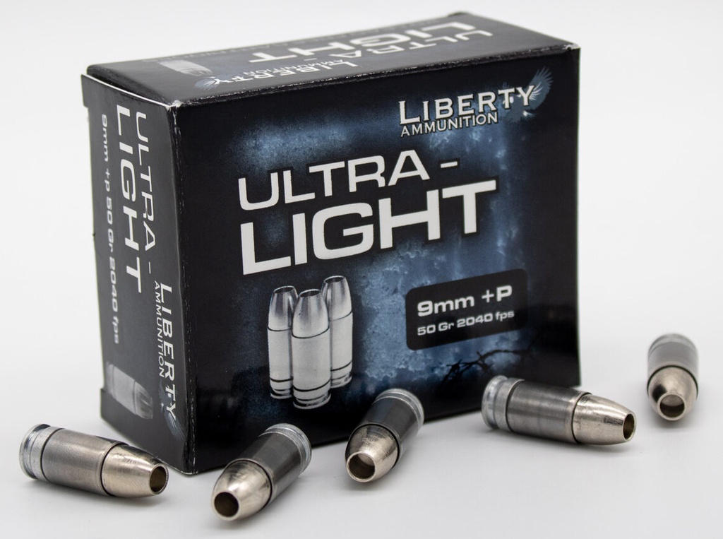 LIBERTY AMMUNITION AMMO ULTRA LIGHT CIVIL 9MM+P 50GR 20/10