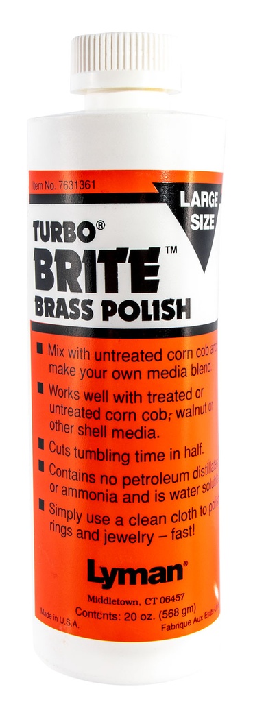 LYMAN TURBO BRITE BRASS POLISH 20OZ