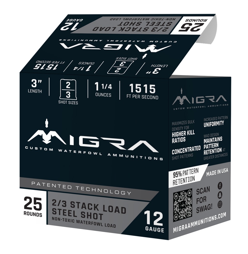 MIGRA AMMUNITIONS STAXD STEEL 12GA 3 1.25OZ #2-3 25/10