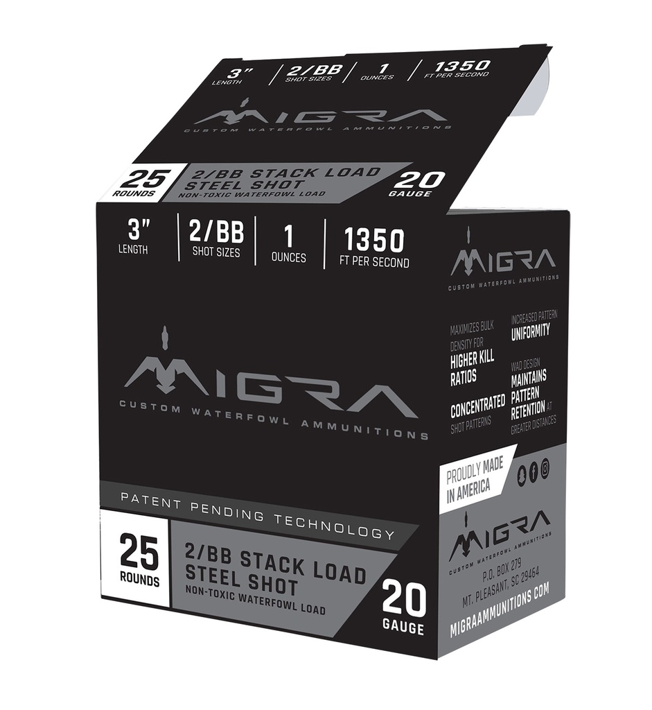 MIGRA AMMUNITIONS STAXD STEEL 20GA 3 1OZ #4-6 25/10