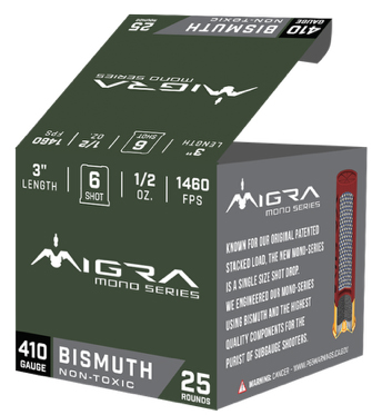 MIGRA AMMUNITIONS BISMUTH MONO 410GA 3 11/16OZ #6 25/10