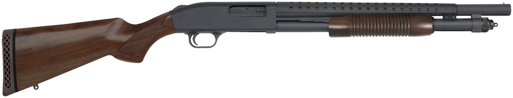 MOSSBERG 590 RETROGRADE 12GA 18.5 HEATSHIELD WALNUT