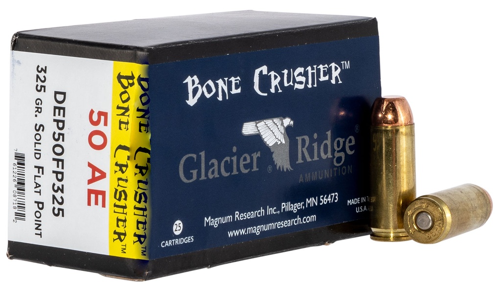 MAGNUM RESEARCH AMMO 50AE 325GR FLAT PT BONECRUSHER