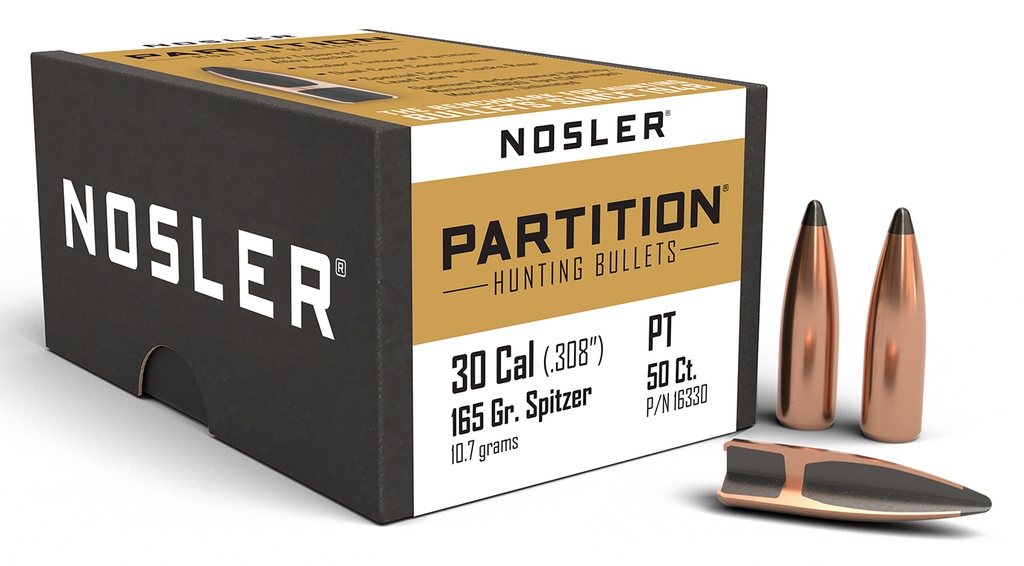 NOSLER 30CAL 165GR PTN 50/3