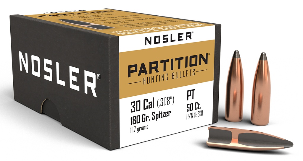 NOSLER 30CAL 180GR PTN 50/3