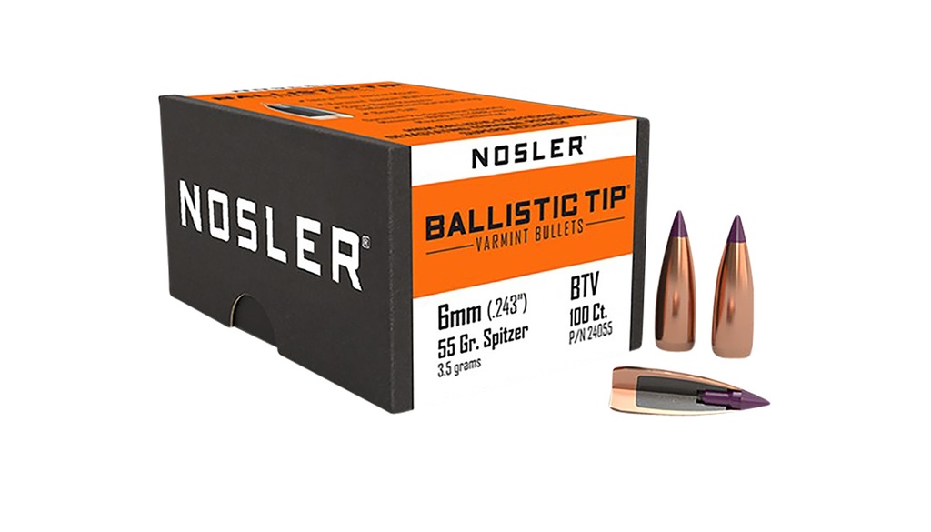 NOSLER 6MM 55GR BTV 100/3