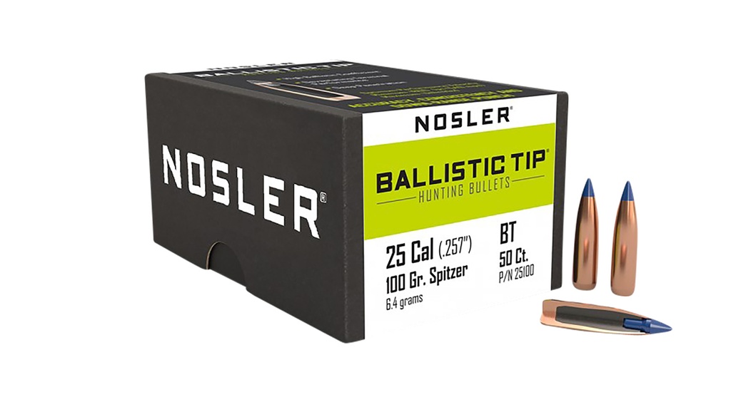 NOSLER 25CAL 100GR BT 50/3