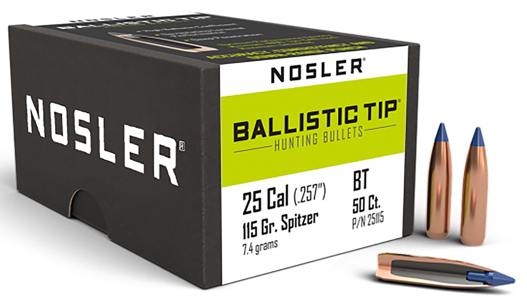 NOSLER 25CAL 115GR BT 50/3