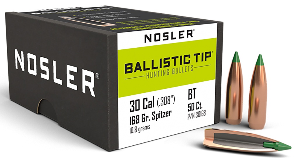 NOSLER 30CAL 168GR BT 50/3