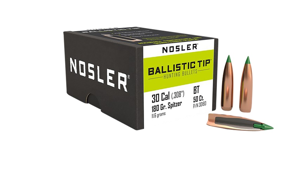 NOSLER 30CAL 180GR BT 50/3