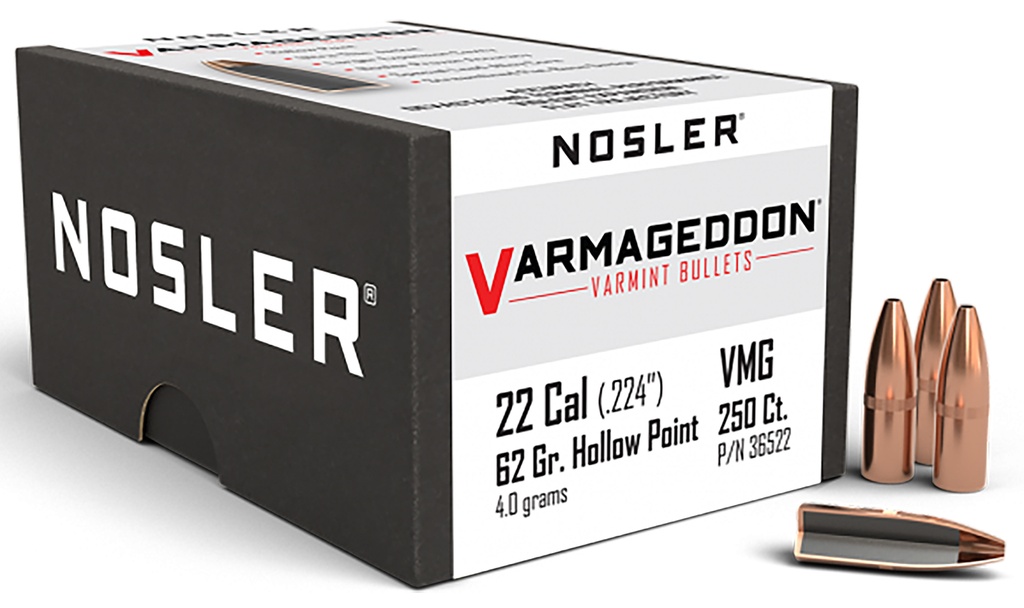 NOSLER 22CAL 62GR VGN FBHP 250/3