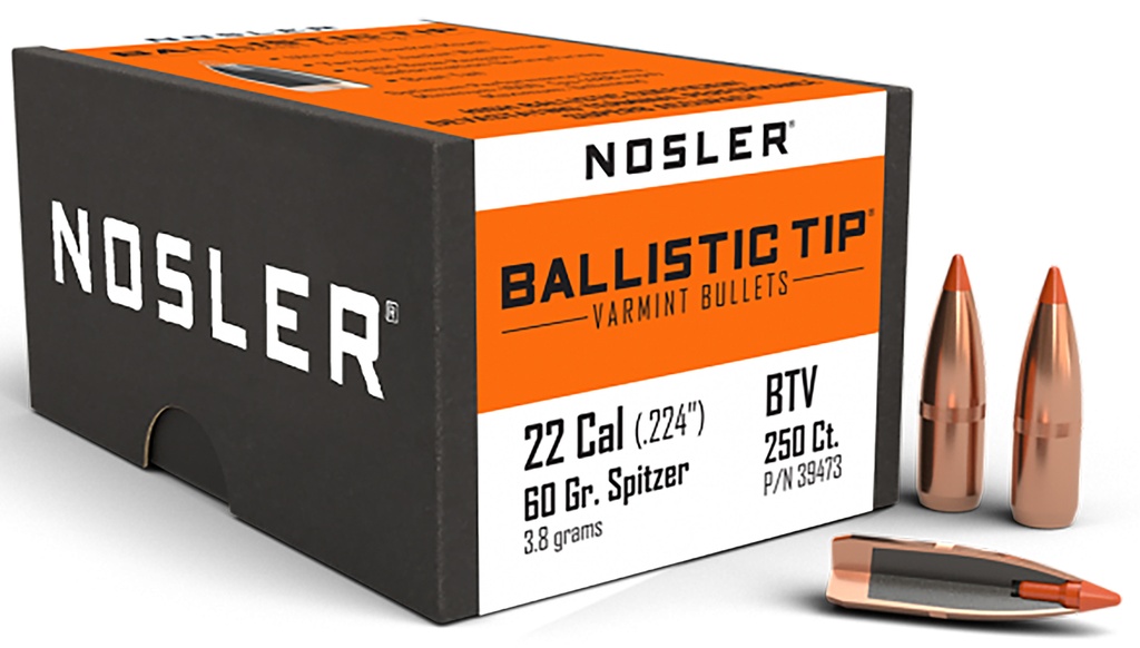 NOSLER 22CAL 60GR BTV 250/3