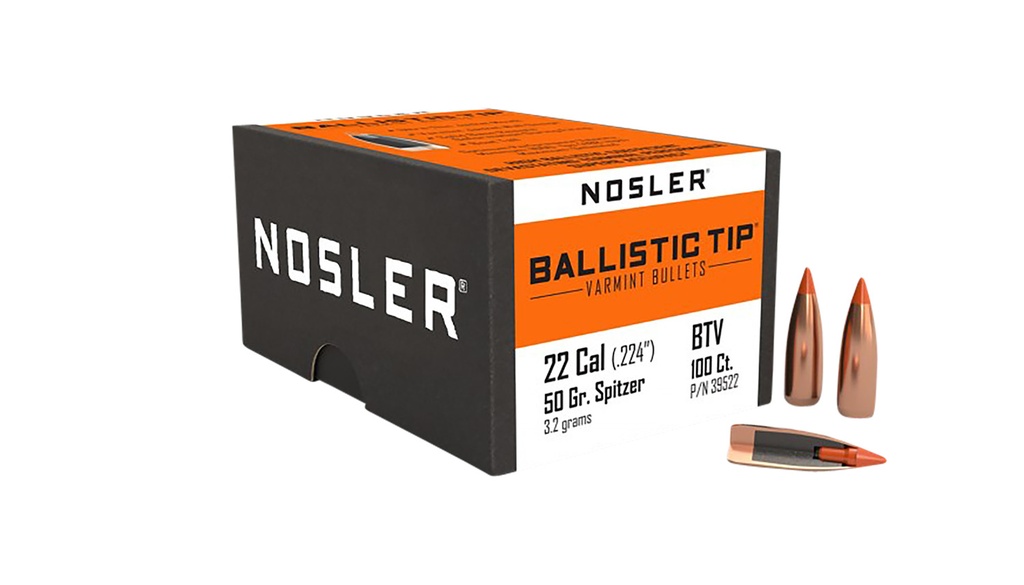 NOSLER 22CAL 50GR BTV 100/3