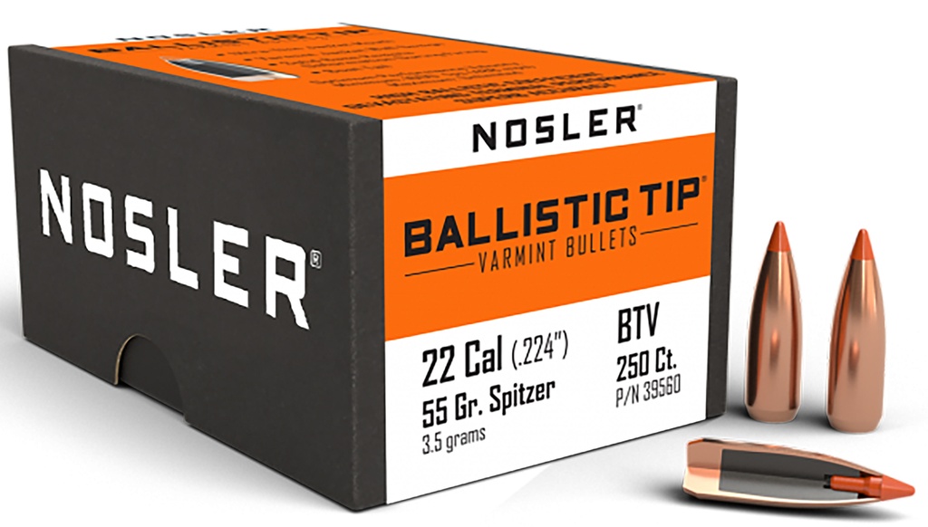 NOSLER 22CAL 55GR BTV 250/3