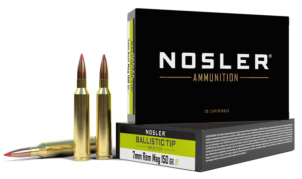 NOSLER AMMO 7MMREM 150GR BT 20/10