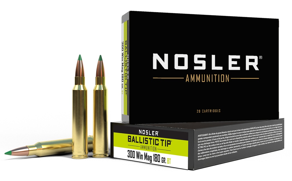 NOSLER AMMO 300WIN 180GR BT 20/10