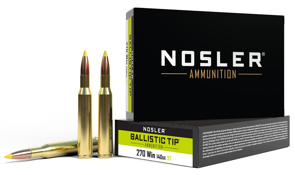 NOSLER AMMO 270WIN 140GR BT 20/10