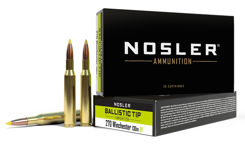 NOSLER AMMO 270WIN 130GR BT 20/10
