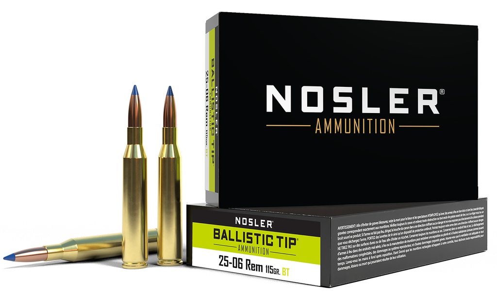 NOSLER AMMO 25-06 115GR BT 20/10