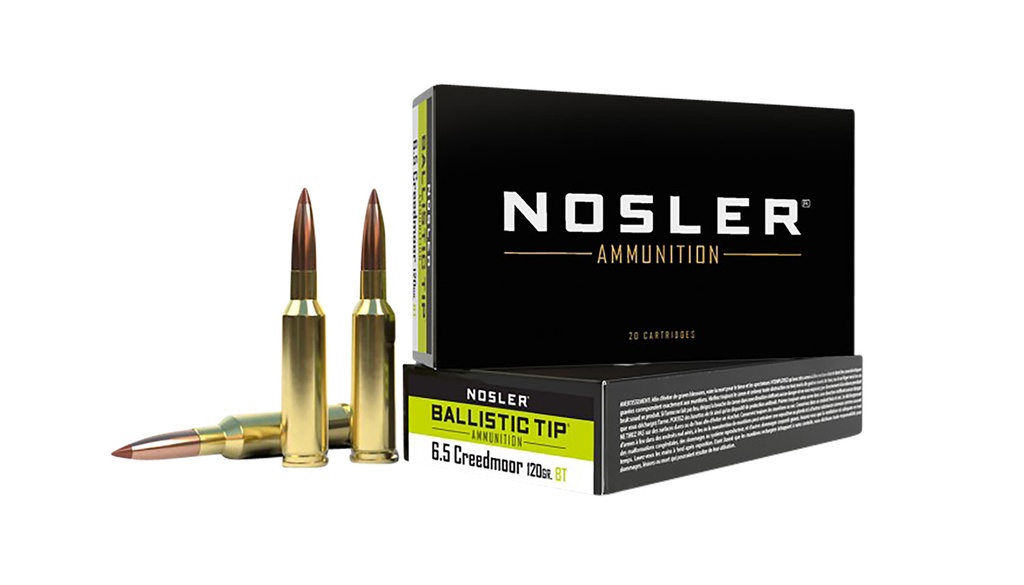 NOSLER AMMO 6.5CREED 120GR BT 20/10