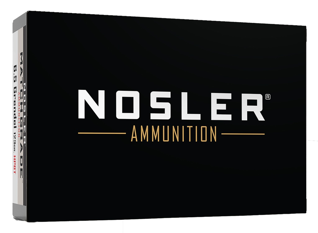 NOSLER AMMO 6.5GREN 123GR HPBT RDF MATCH 20/10