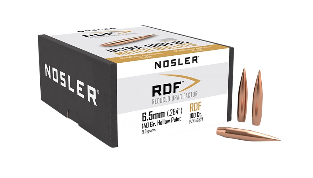 NOSLER 6.5MM 140GR HPBT RDF 100/15