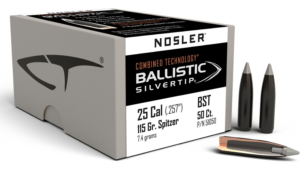 NOSLER 25CAL 115GR BTS 50/3