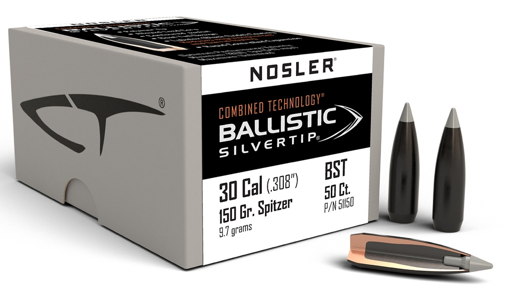 NOSLER 30CAL 150GR BTS 50/3