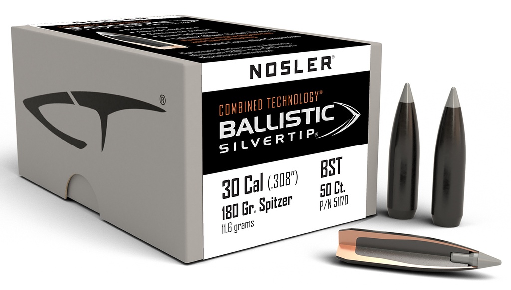 NOSLER 30CAL 180GR BTS 50/3