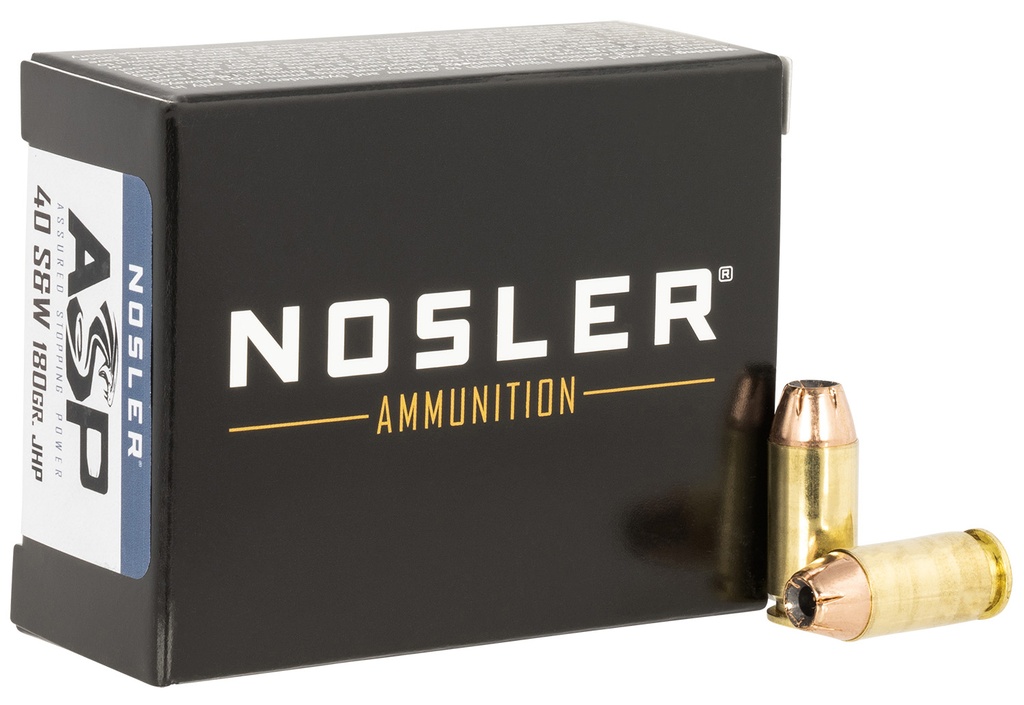 NOSLER AMMO 40SW 180GR JHP ASP 20/20