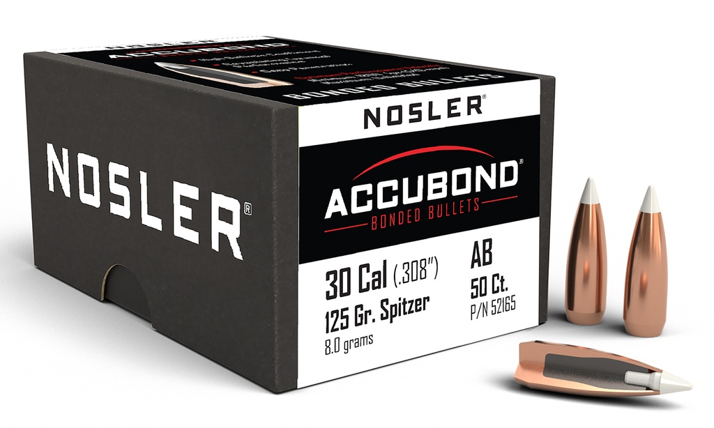 NOSLER 30CAL 125GR AB 50/3